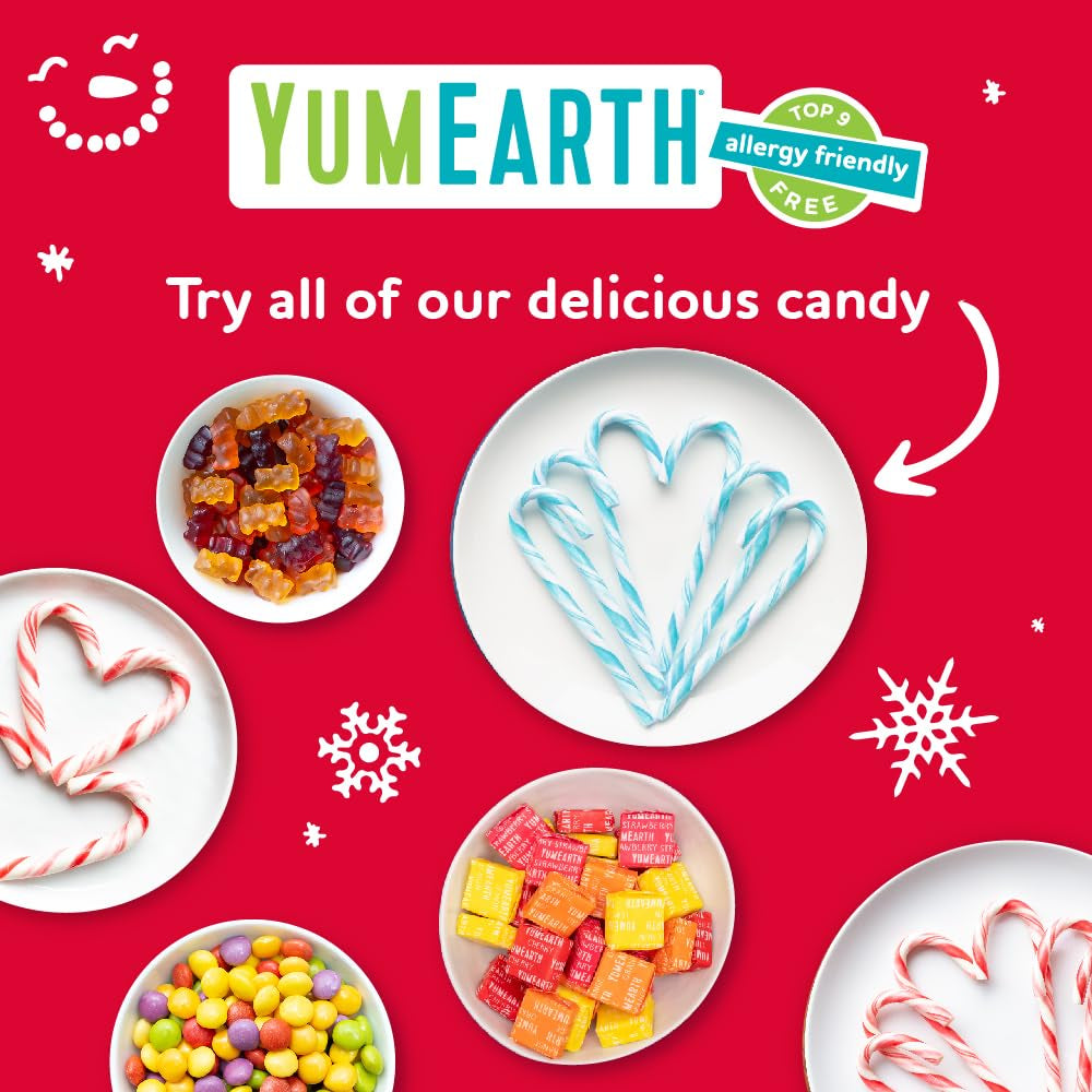 Yumearth Organic Peppermint Candy Canes, Full Size, 10 Count (Pack of 1)