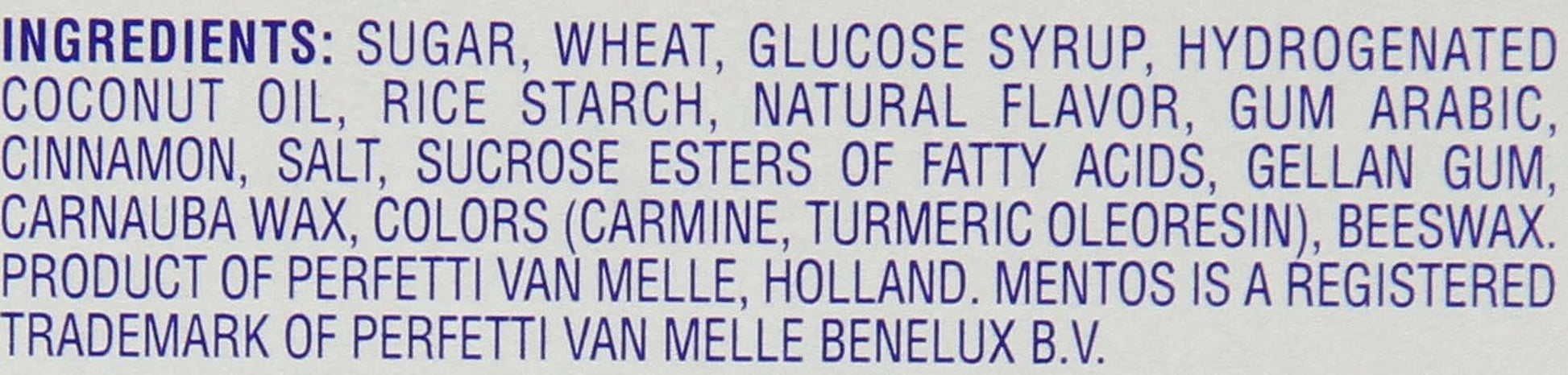 Mentos Chewy Mint Candy Roll, Cinnamon, 14 Pieces per Roll, 15 Count Pack