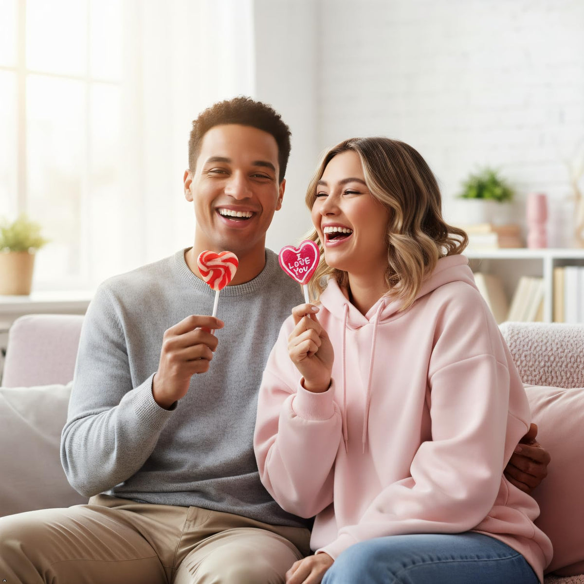 Valentine’s Day Heart Lollipops Candy 24 Pack – Dye Free, Fruity Sweet Love Pops