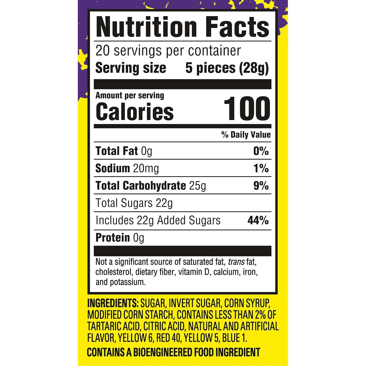 SOUR PATCH KIDS Big Kids Soft & Chewy Gummy Halloween Candy, 100 Ct