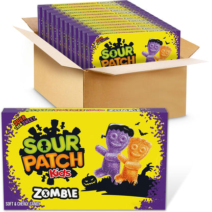 SOUR PATCH KIDS Zombie Soft & Chewy Gummy Halloween Candy, 12 Boxes