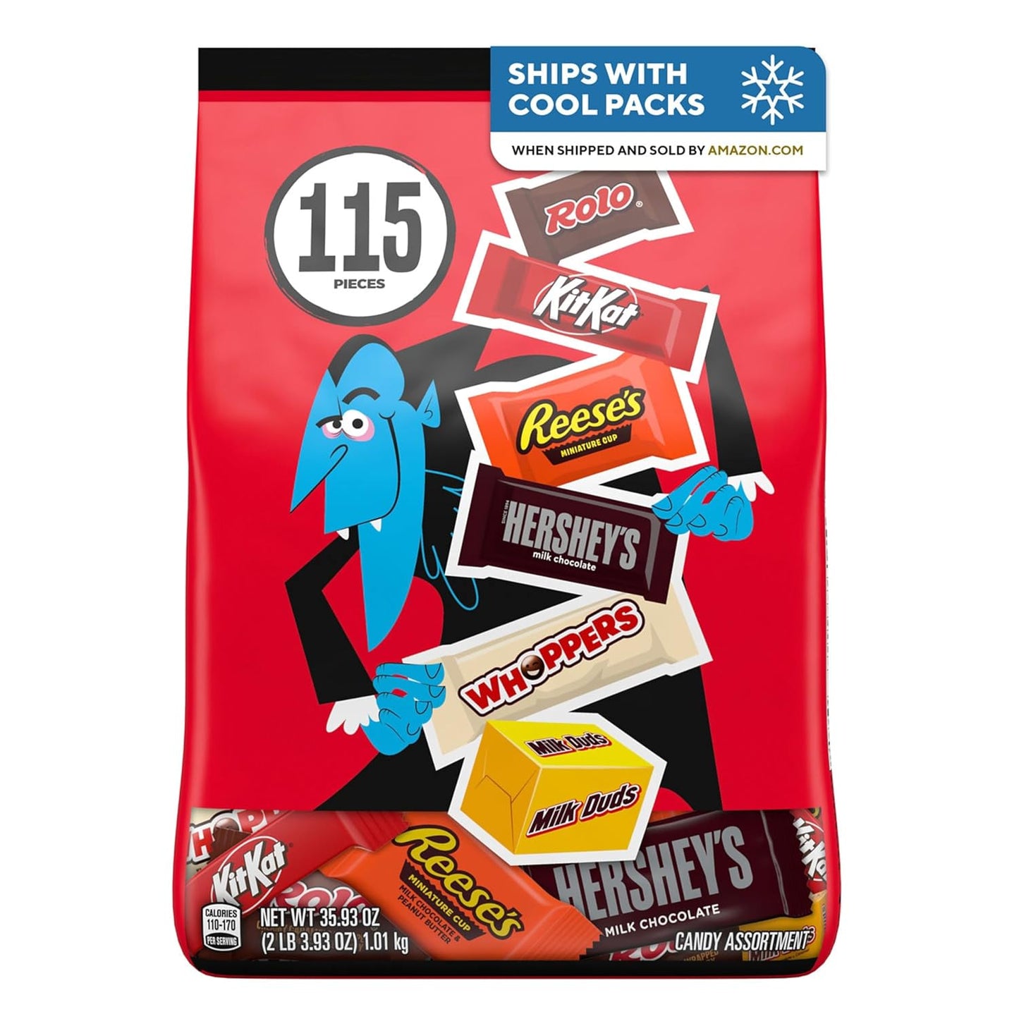 Hershey's Assorted Chocolate Halloween Candy Bulk Variety Pack, 35.93 Oz
