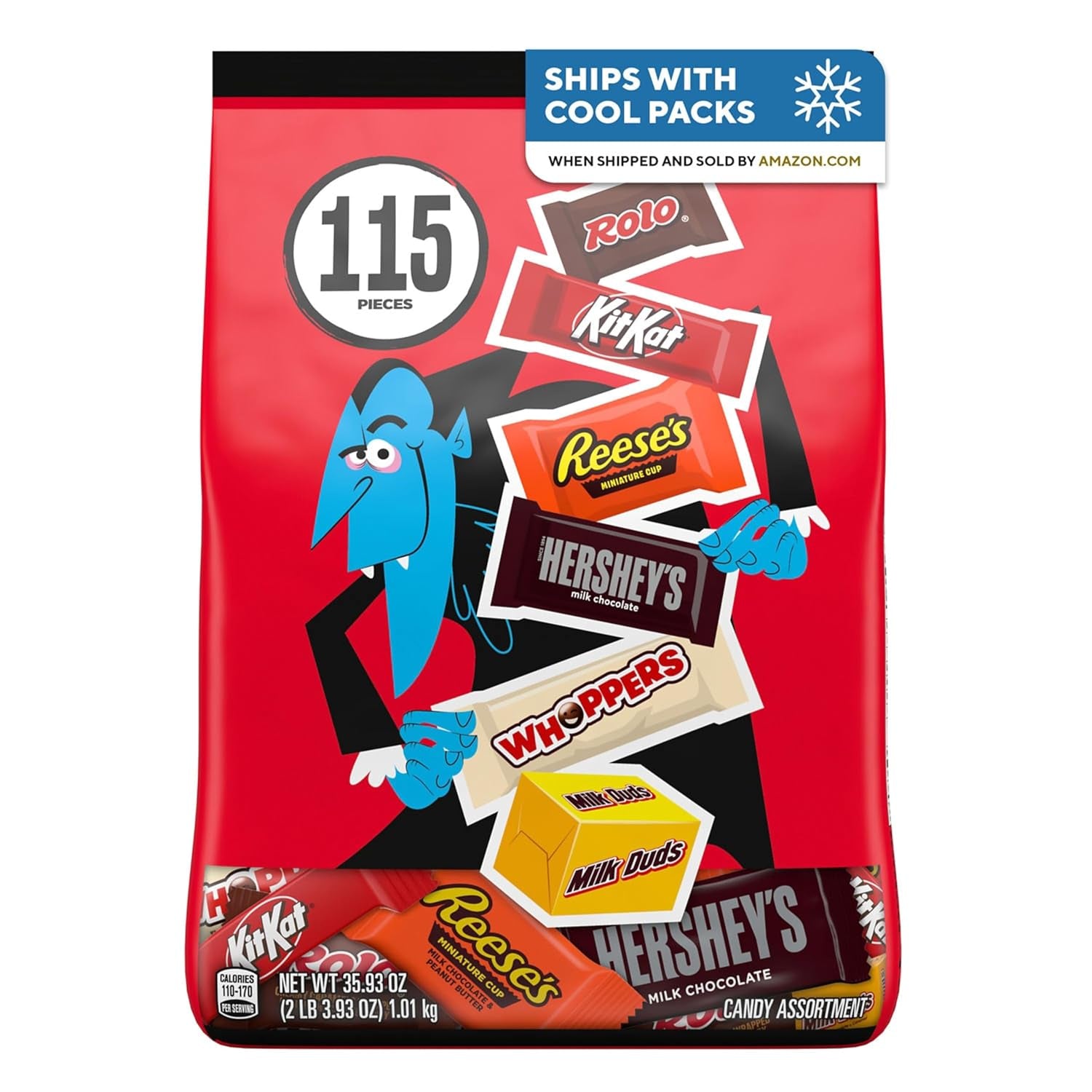 Hershey's Assorted Chocolate Halloween Candy Bulk Variety Pack, 35.93 Oz