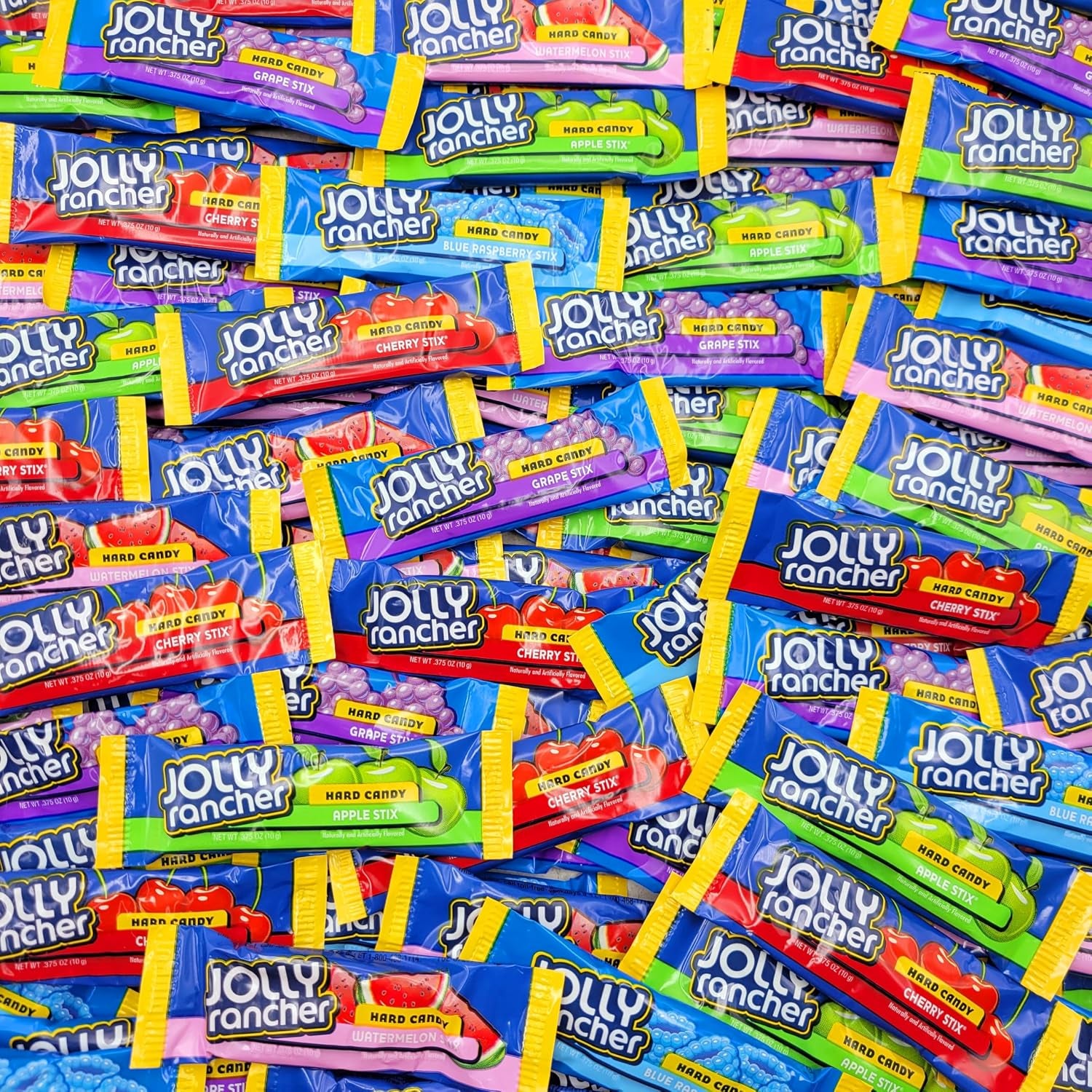 Jollyrancher Stix Hard Candy 50 Pieces - Jolly Ranchers Candy Sticks Bulk Candy Individually Wrapped