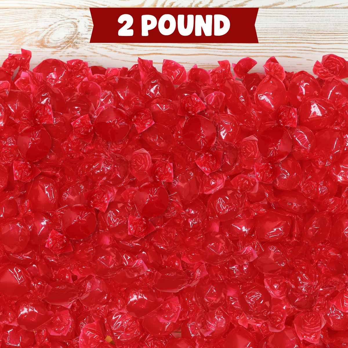 Cinnamon Hard Candy Discs 2 Lbs Bulk Pack - Approx. 150 Individually Wrapped Spicy Cinnamon Flavored Hard Candies