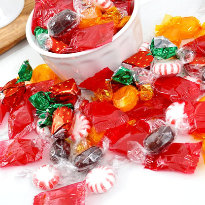 Old Fashioned Hard Candy Assortment, 1 Pound Bulk Candy, Butterscotch, Root Beer Barrels, Strawberry Filled Bon Bons, Cinnamon Discs, Starlight Peppermints