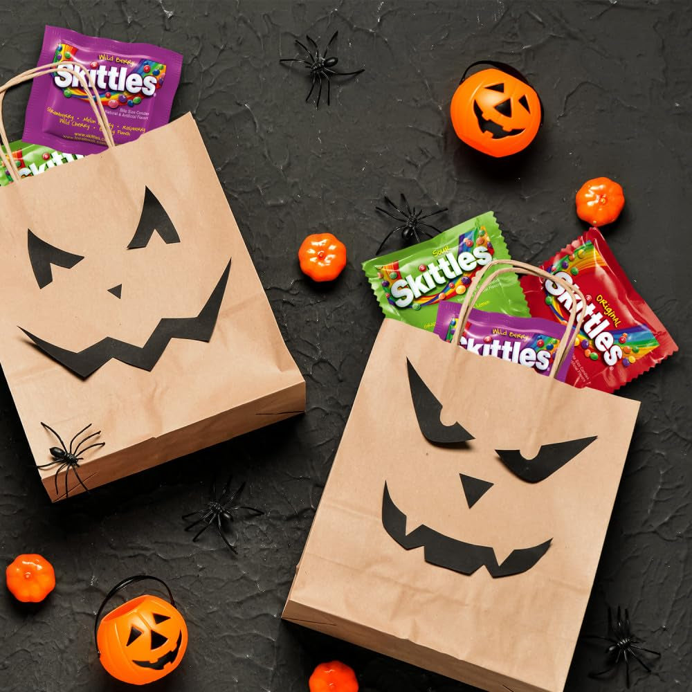 Skittles Fun Size Original, Wild Berry, and Sour Chewy Individually Wrapped Variety Pack, 26.46 Oz