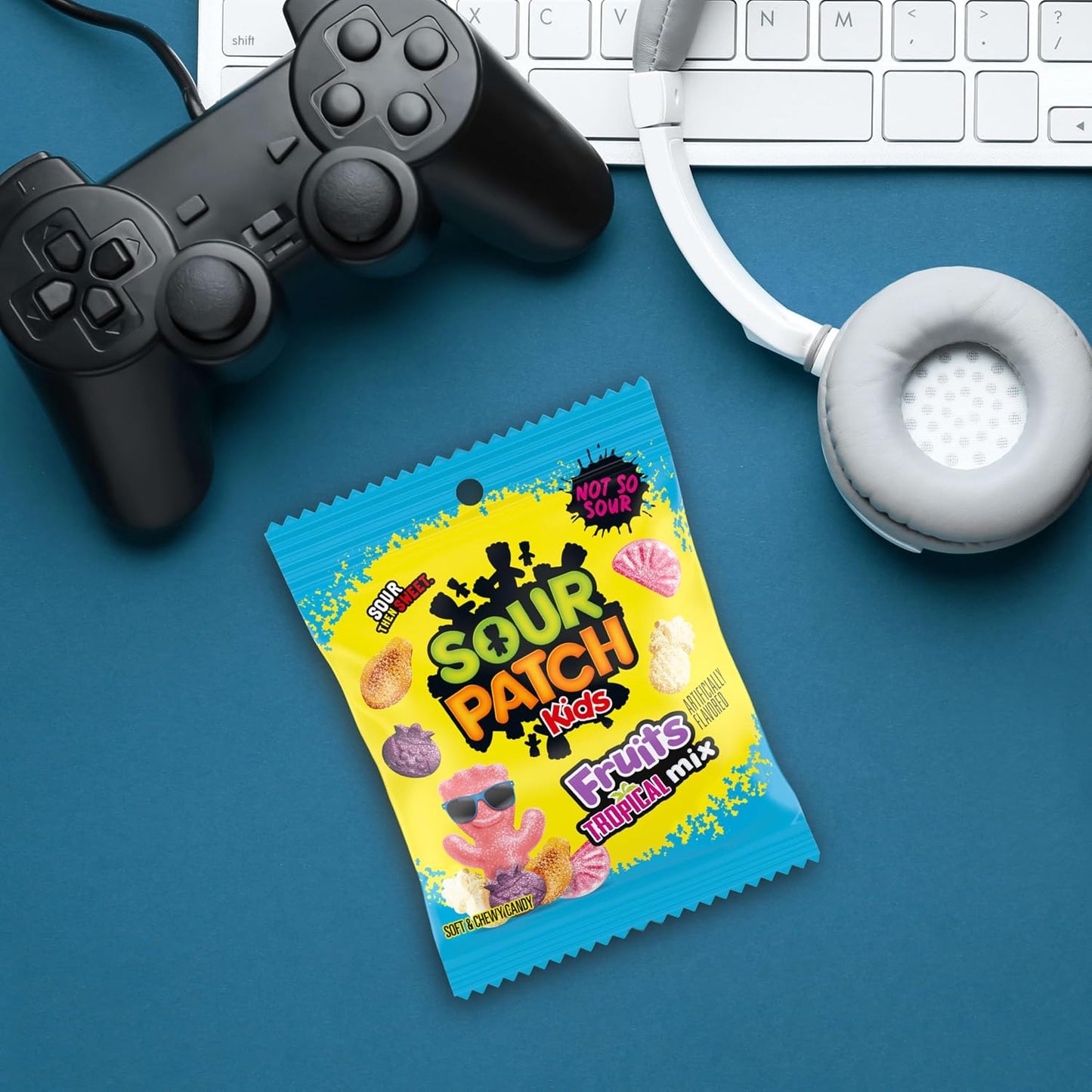 SOUR PATCH KIDS Fruits Tropical Mix Soft & Chewy Gummy Candy, Bulk Candy, 12-3.08 Oz Bags