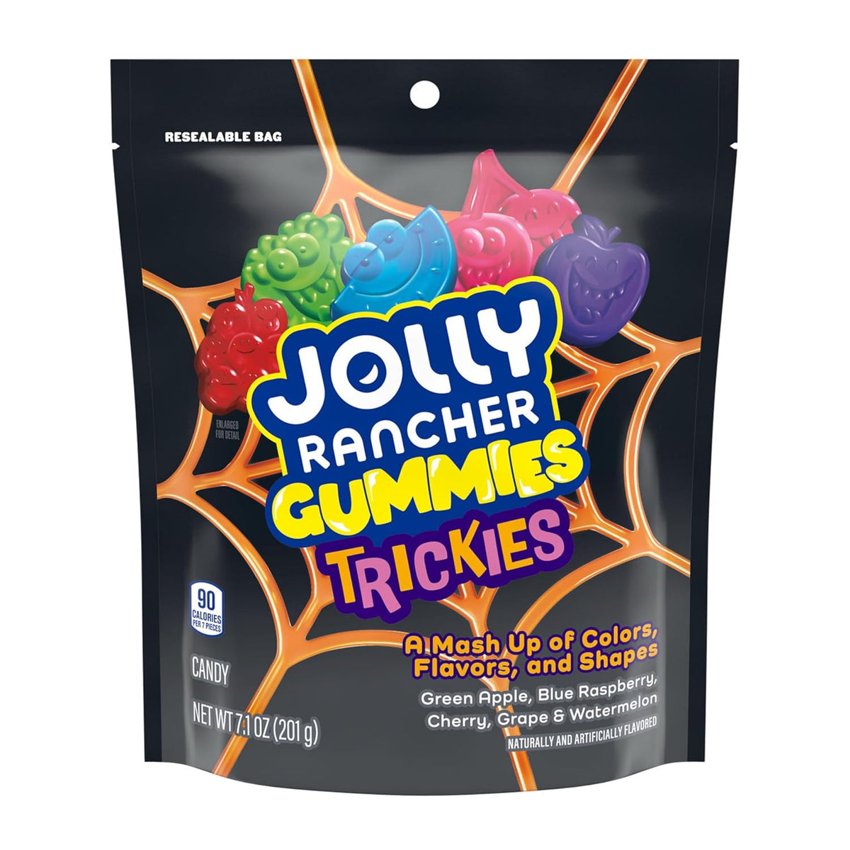 Jolly Rancher Trickies Gummy Halloween Candy Assorted Fruit, 7.1 Oz