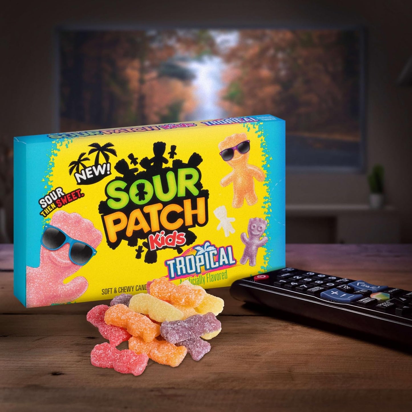 SOUR PATCH KIDS Tropical Soft & Chewy Gummy Candy, Bulk Candy, 12 - 3.5 Oz Boxes