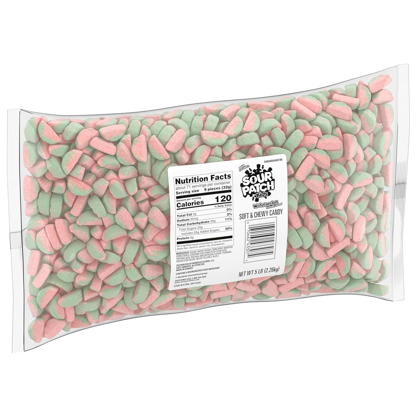 SOUR PATCH KIDS Watermelon Soft & Chewy Gummy Candy, Bulk Candy, 5 Lb