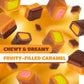 Caramel Candy Mix, Filled Caramels Individually Wrapped - 2 Lb Pack | Vanilla, Chocolate, Apple, Strawberry, Caramel Cubes