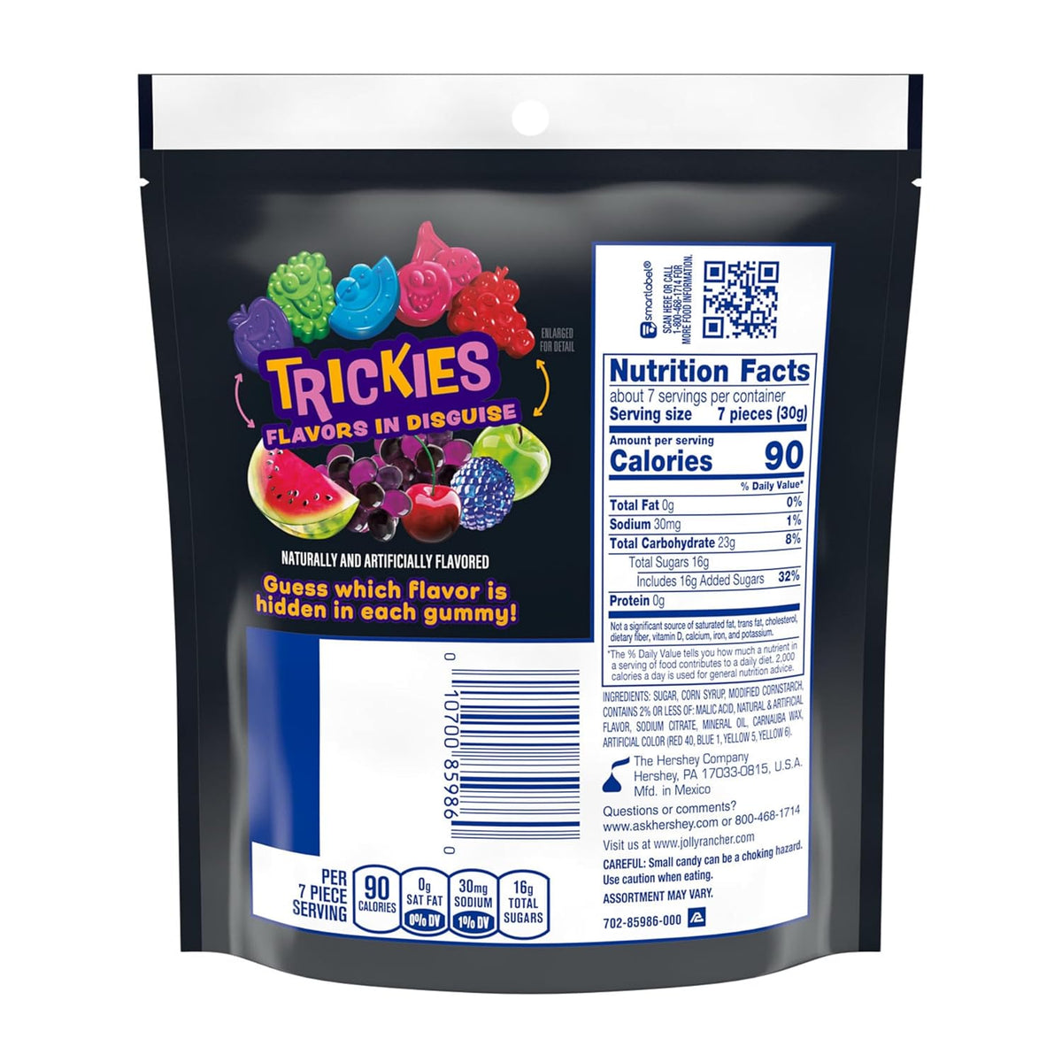 Jolly Rancher Trickies Gummy Halloween Candy Assorted Fruit, 7.1 Oz