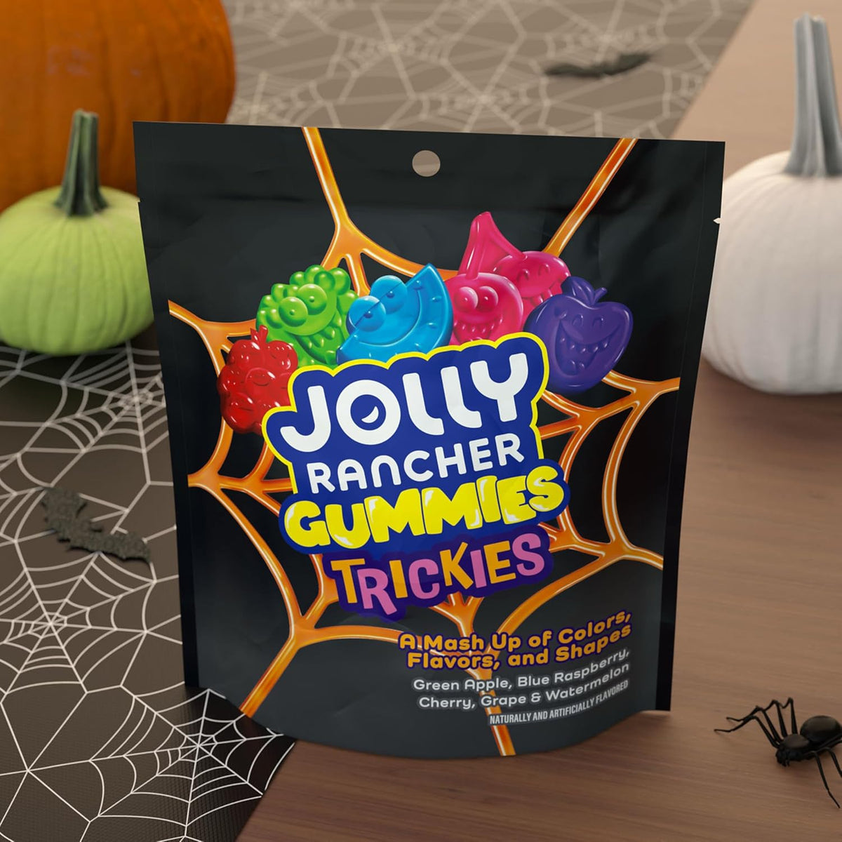 Jolly Rancher Trickies Gummy Halloween Candy Assorted Fruit, 7.1 Oz