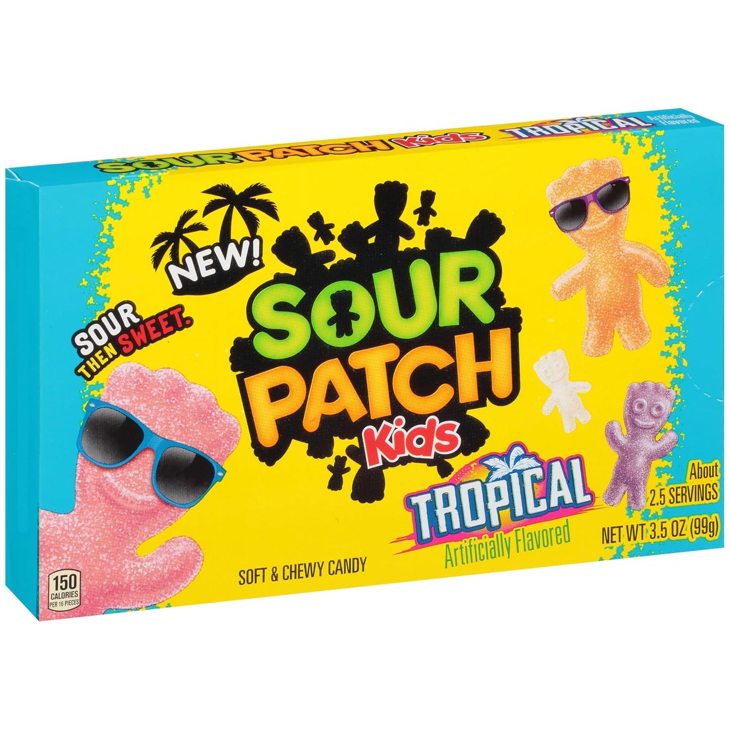 SOUR PATCH KIDS Tropical Soft & Chewy Gummy Candy, Bulk Candy, 12 - 3.5 Oz Boxes