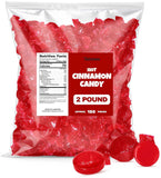 Cinnamon Hard Candy Discs 2 Lbs Bulk Pack - Approx. 150 Individually Wrapped Spicy Cinnamon Flavored Hard Candies