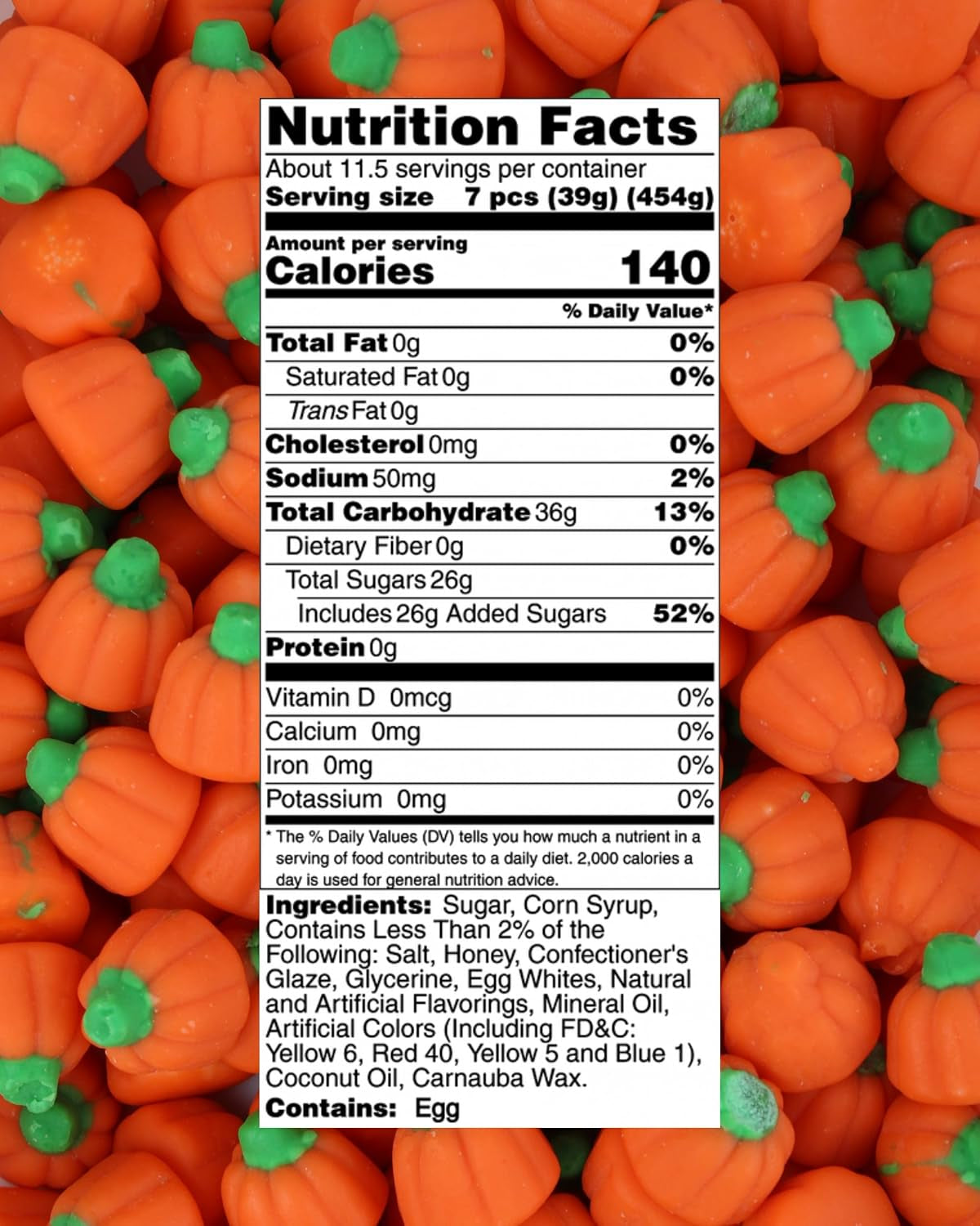 Pumpkin Shaped Mellowcreme Candy Corn, Autumn Candy Pumpkins Bulk Bag, 1 Lb