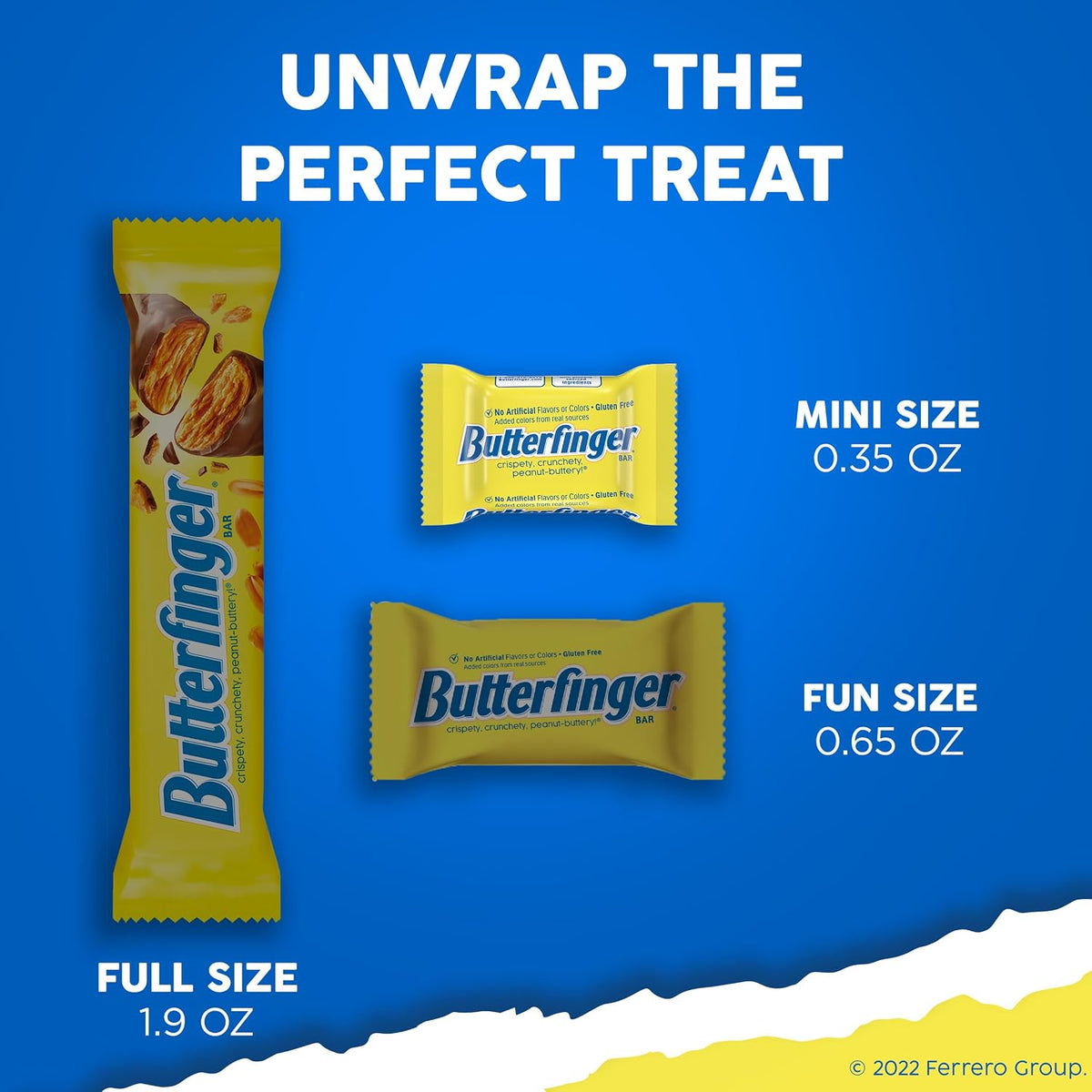 Butterfinger Minis Candy Bars Individually Wrapped, 8 Bags, 9.8 Oz Each