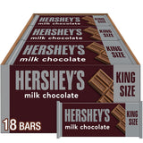 HERSHEY'S Milk Chocolate King Size Candy Bars, 2.6 Oz, 18 Ct
