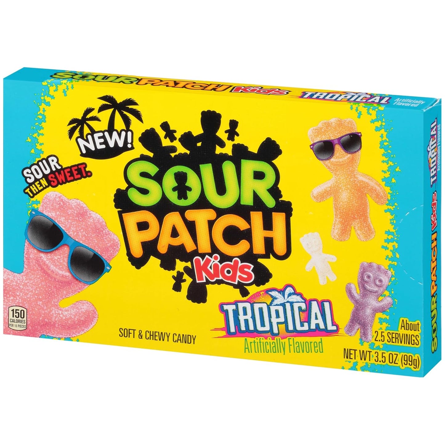 SOUR PATCH KIDS Tropical Soft & Chewy Gummy Candy, Bulk Candy, 12 - 3.5 Oz Boxes