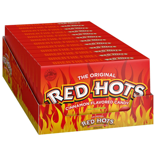 Red Hots Cinnamon Hard Candy, Theater Box, 5.5 Oz, 12 Ct