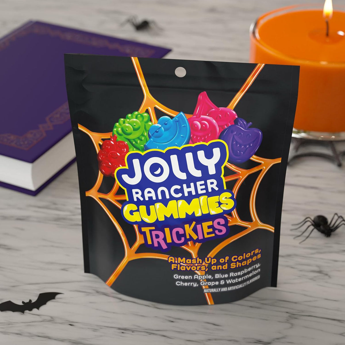 Jolly Rancher Trickies Gummy Halloween Candy Assorted Fruit, 7.1 Oz