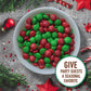M&M'S Milk Chocolate Red & Green Christmas Candy Bulk Assortment, Bulk Christmas Candy 38 Oz Resealable Bag