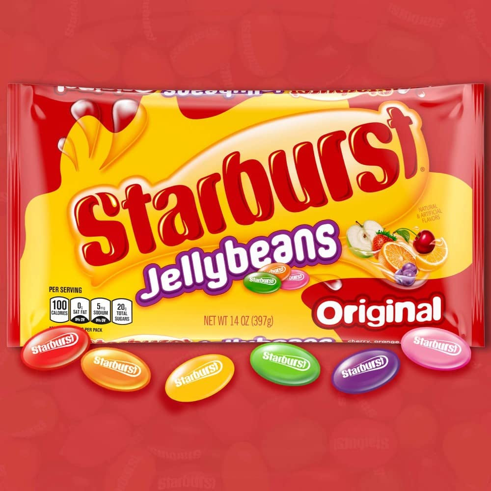 STARBURST Original Jelly Beans Gummy Candy, 14 Oz Bag (Pack of 3)