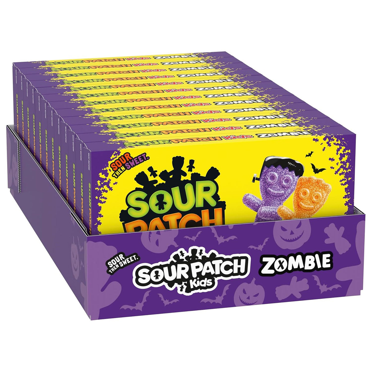 SOUR PATCH KIDS Zombie Soft & Chewy Gummy Halloween Candy, 12 Boxes