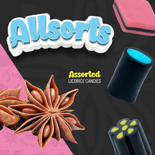 Wiley Wallaby Allsorts Assorted Black Licorice Candy, 8Oz, 1Pk