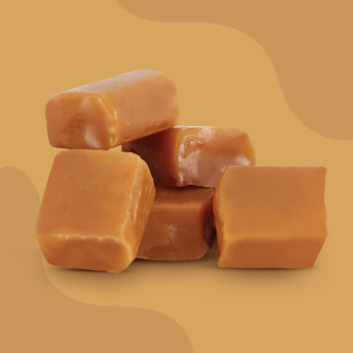 Bulk Caramel Squares Soft Chewy Candy - 20 Oz Bag, Individually Wrapped Classic Caramels Cubes