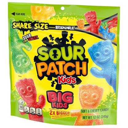 Sour Patch Kids, Big Kids Soft and Chewy Gummy Candy, Share Size, 12 Ounce