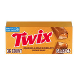 Twix Bulk Chocolate Candy Individually Wrapped - Full Size, Caramel Chocolate Cookie Candy Bars, 36 Ct Box