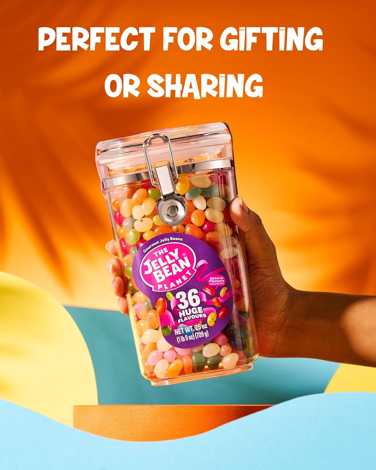 The Jelly Bean Planet, Gourmet Jelly Beans Bulk 25 Oz Jar - 36 Natural Fruit Flavors