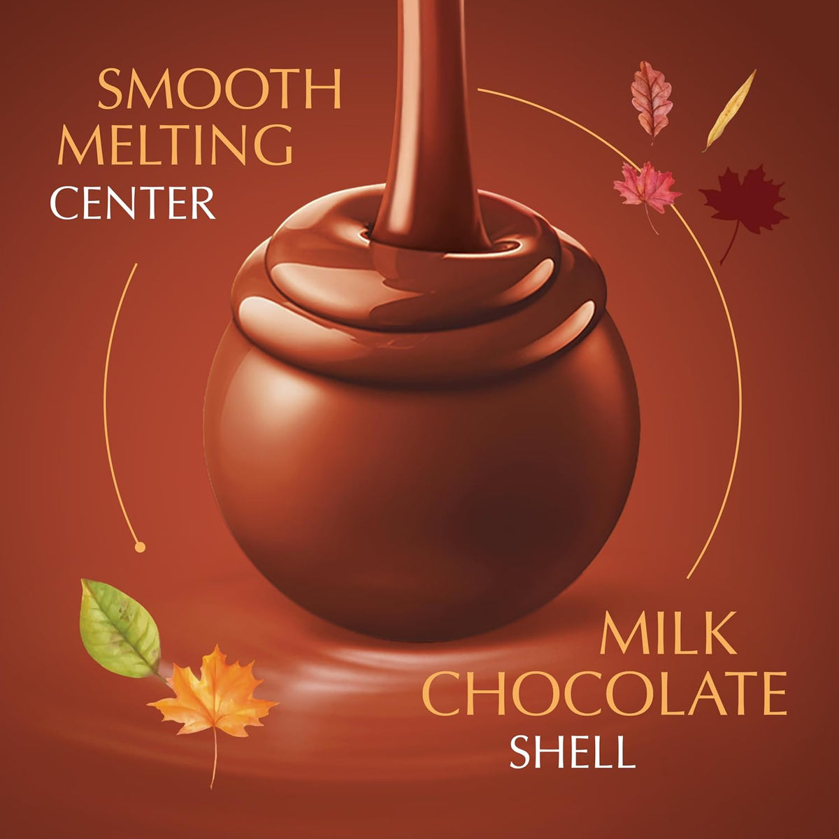 Lindt LINDOR Fall Pumpkin Spice Milk Chocolate Candy Truffles, 8.5 Oz. Bag