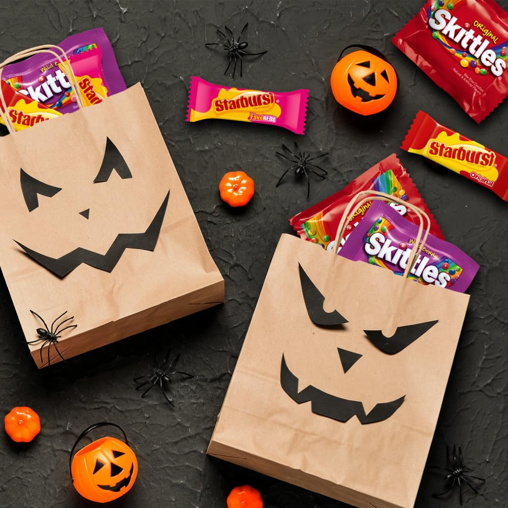 Skittles, Starburst Fun Size Chewy Candy Assorted Variety, Individually Wrapped, 32.28 Ounces