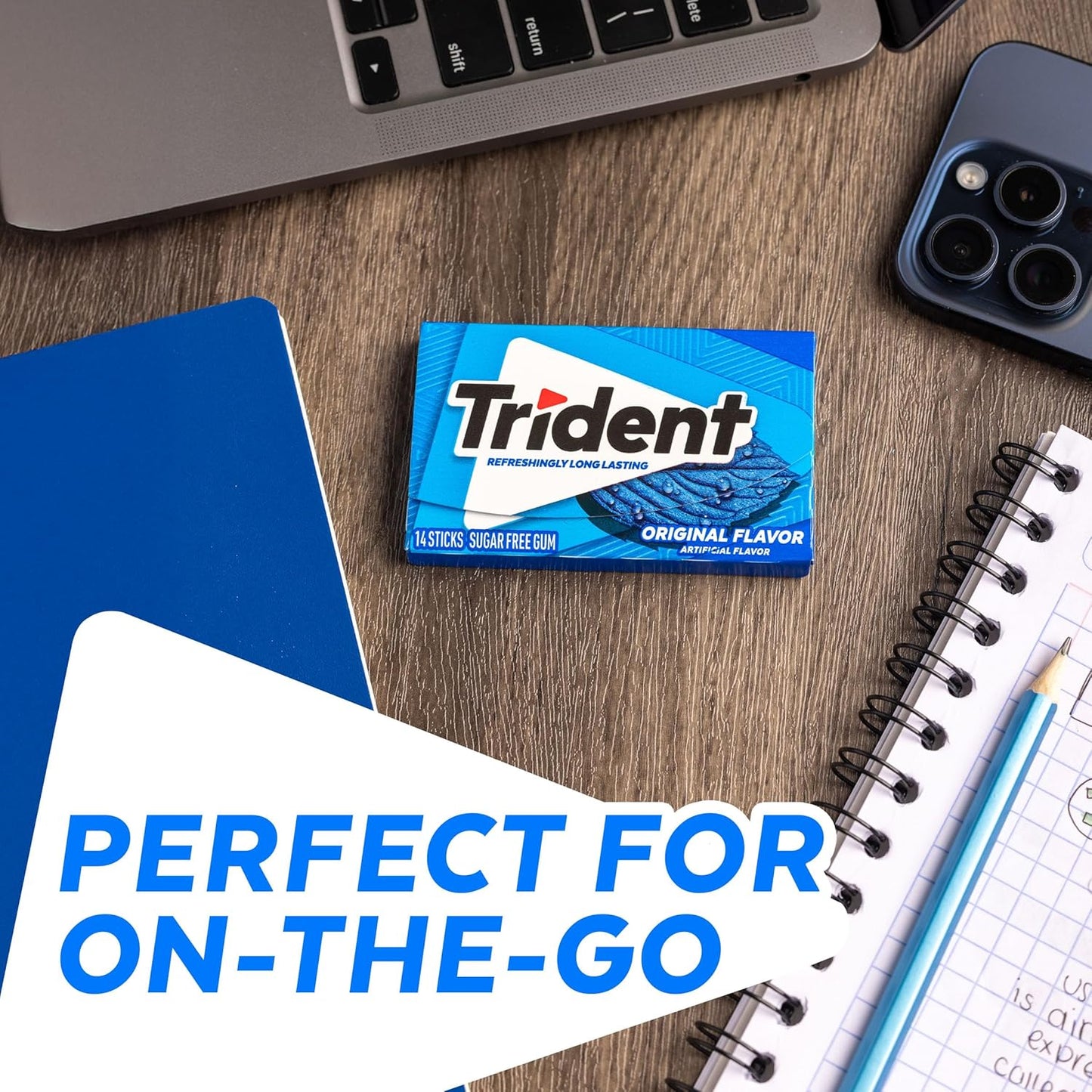 Trident Flavor Sugar Free Gum Packs of 14 Pieces Total Pieces, Original, 168 Count, (Pack of 12)