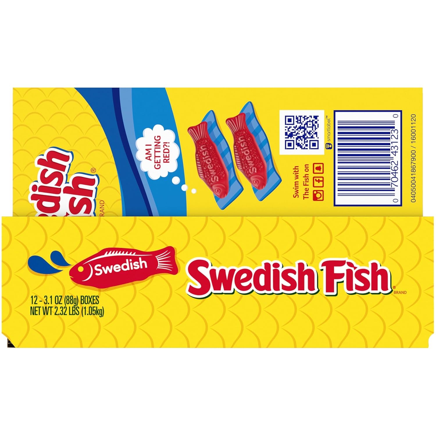 SWEDISH FISH Soft & Chewy Candy, Easter Candy, 12 - 3.1 Oz Boxes