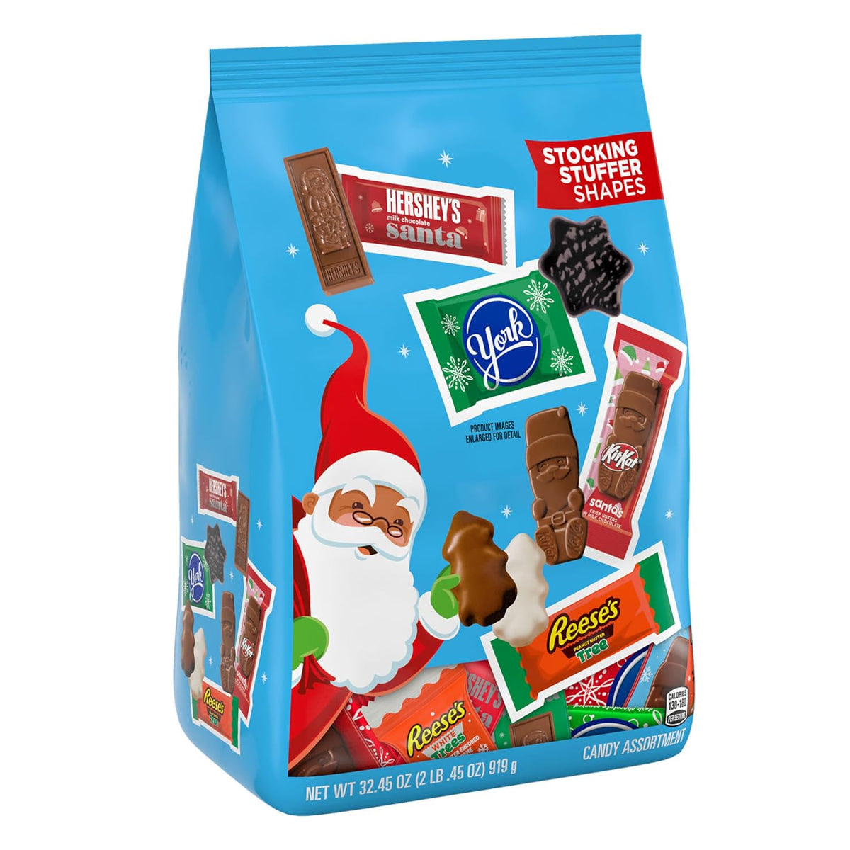 HERSHEY'S, REESE'S, YORK Assorted Chocolate Christmas Candy, 32.45 Oz