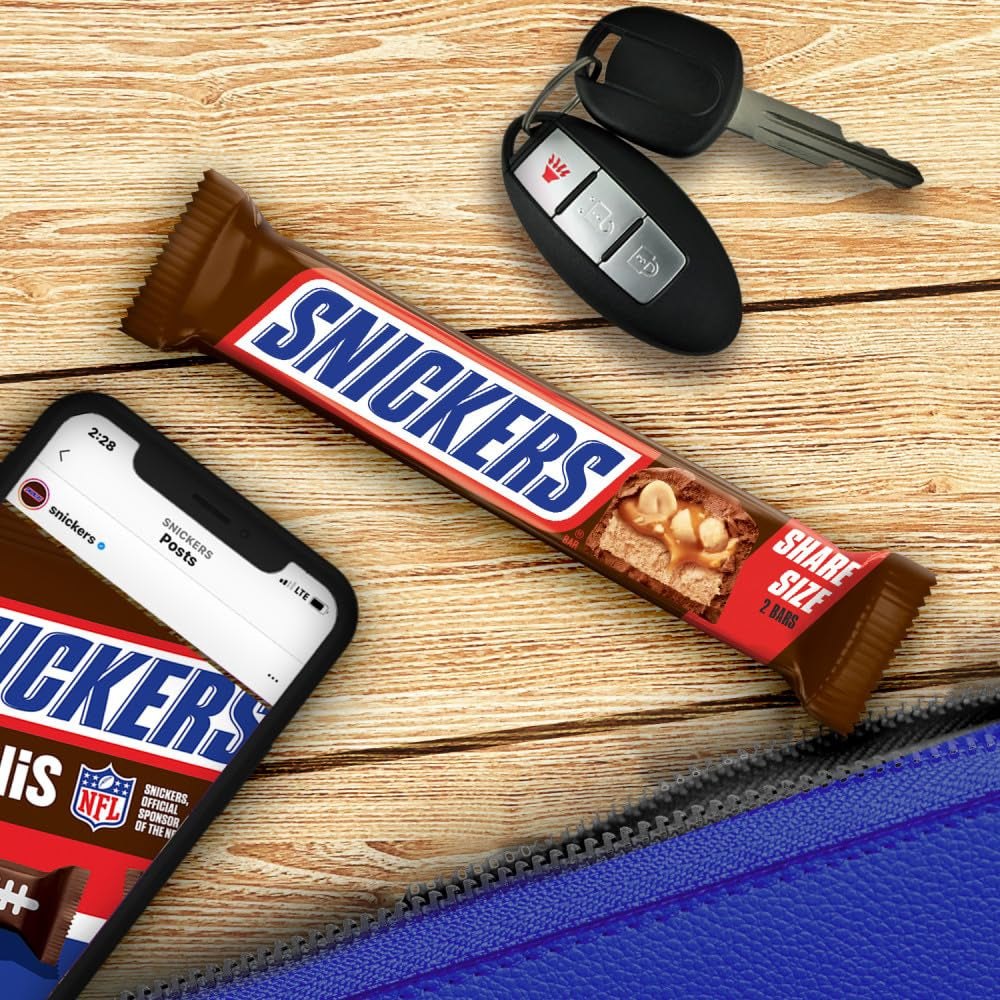 SNICKERS Original Milk Chocolate Candy Bar Share Size, 3.29 Oz