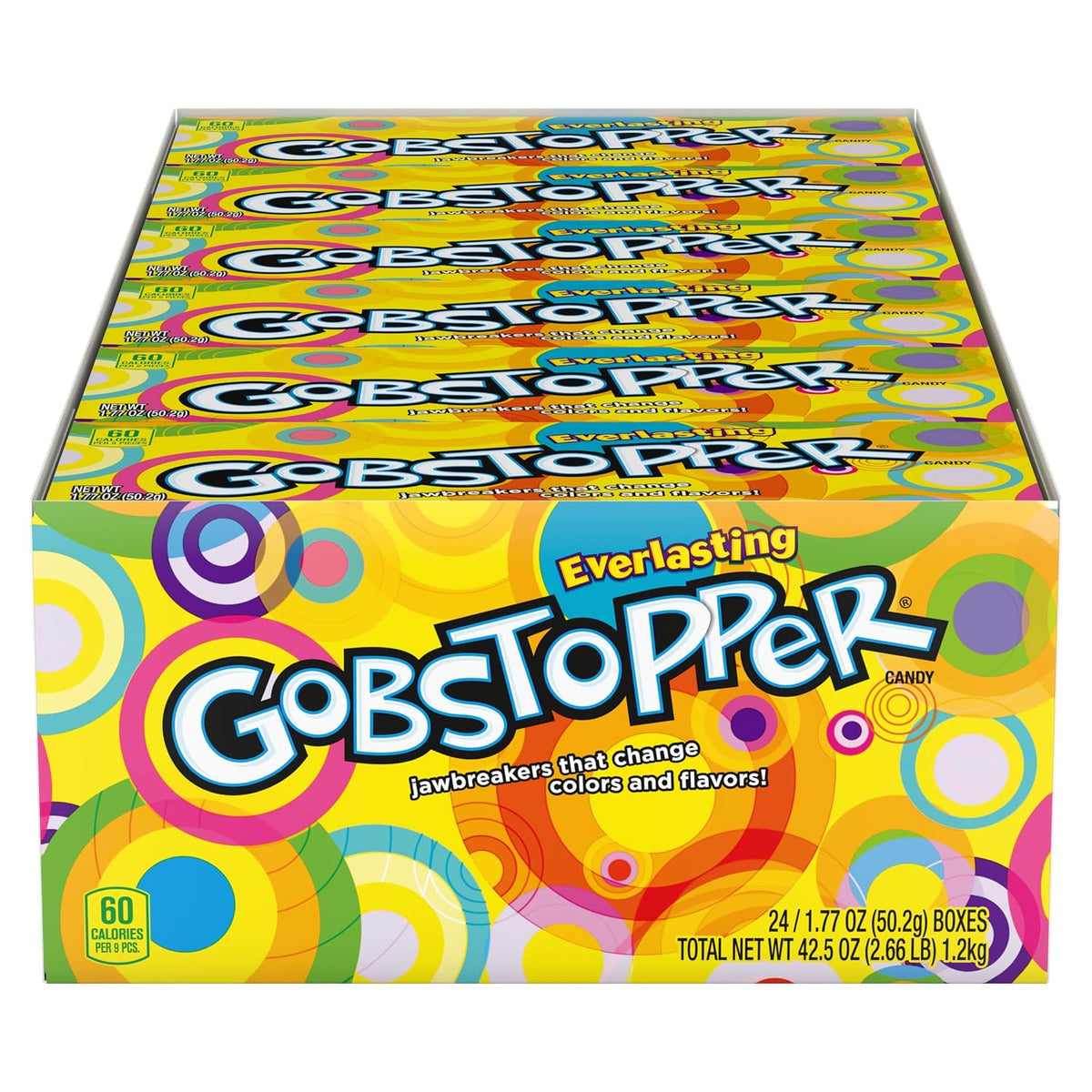 Gobstoppers Everlasting Jawbreaker Hard Candy, 1.77 oz, 24 Ct