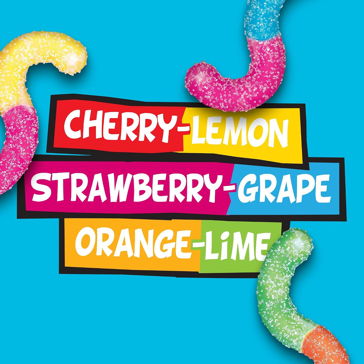 Trolli Sour Brite Crawlers Candy, Sweet & Sour Gummy Worms, Bulk Bag, 5 Lb