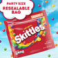 SKITTLES Summer Candy Sharing Size Bag, Chewy Fruit Bulk Candy for Movies, Traveling, Parties, and More 15.6 Oz
