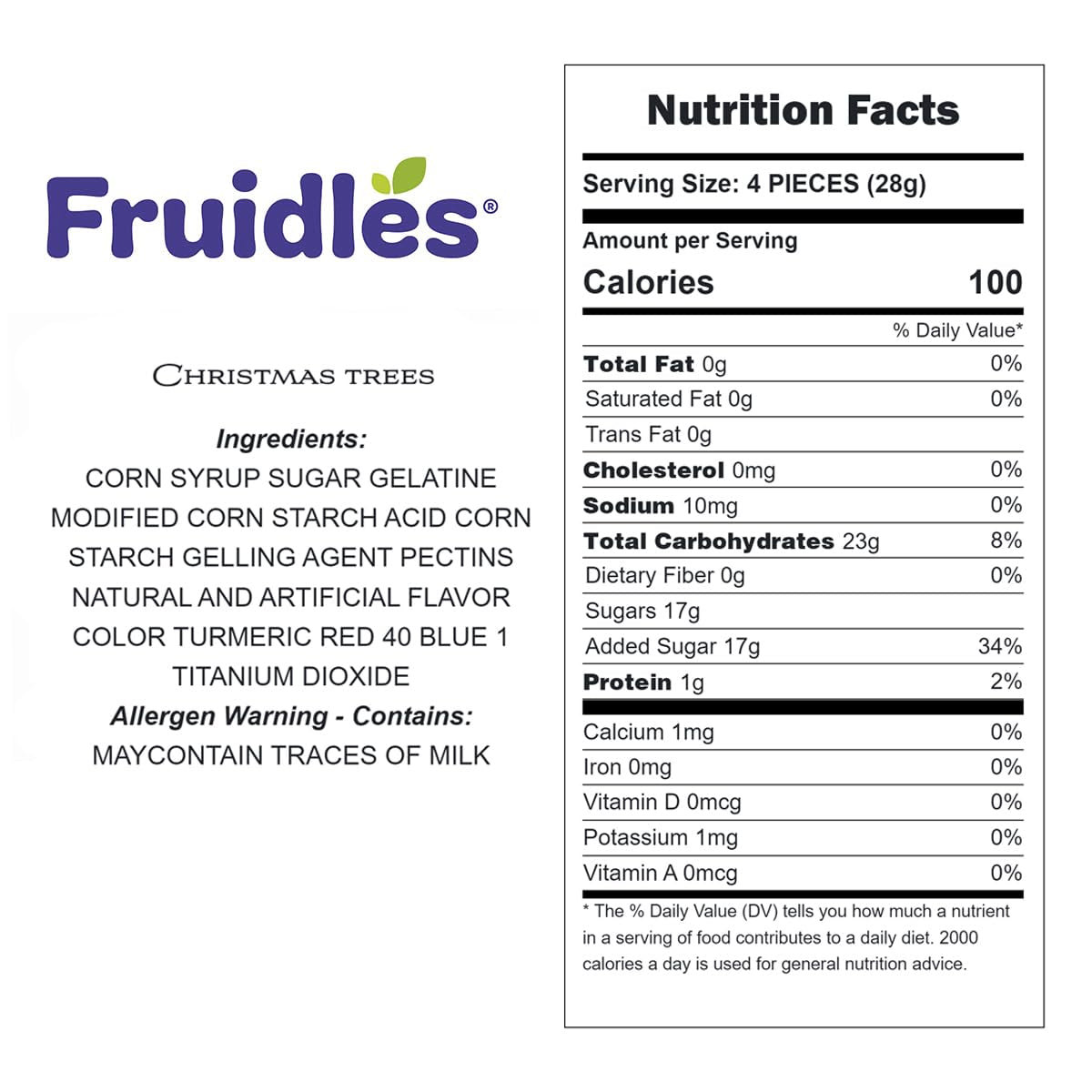 Fruidles Christmas Tree Gummies Candy, Delicious Gummy Candy, Fun and Festive Holiday Snacking (2 Pounds)