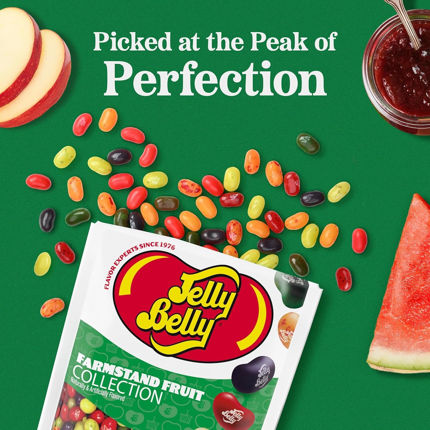 Jelly Belly Farmstand Fruit Jelly Bean Collection - 8 Oz Pouch Bag
