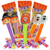 Halloween PEZ Dispenser Gift Set, Spooky Character Assortment with Grape and Orange Flavored Refill Rolls (Pack of 3)