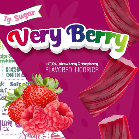 Wiley Wallaby Low Sugar Gluten Free Very Berry Licorice Candy, 5.5Oz, 3Pk