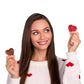 Half Pound Fruidles Valentine's Day Milk Chocolate Hearts, Red Individually Wrapped Foils