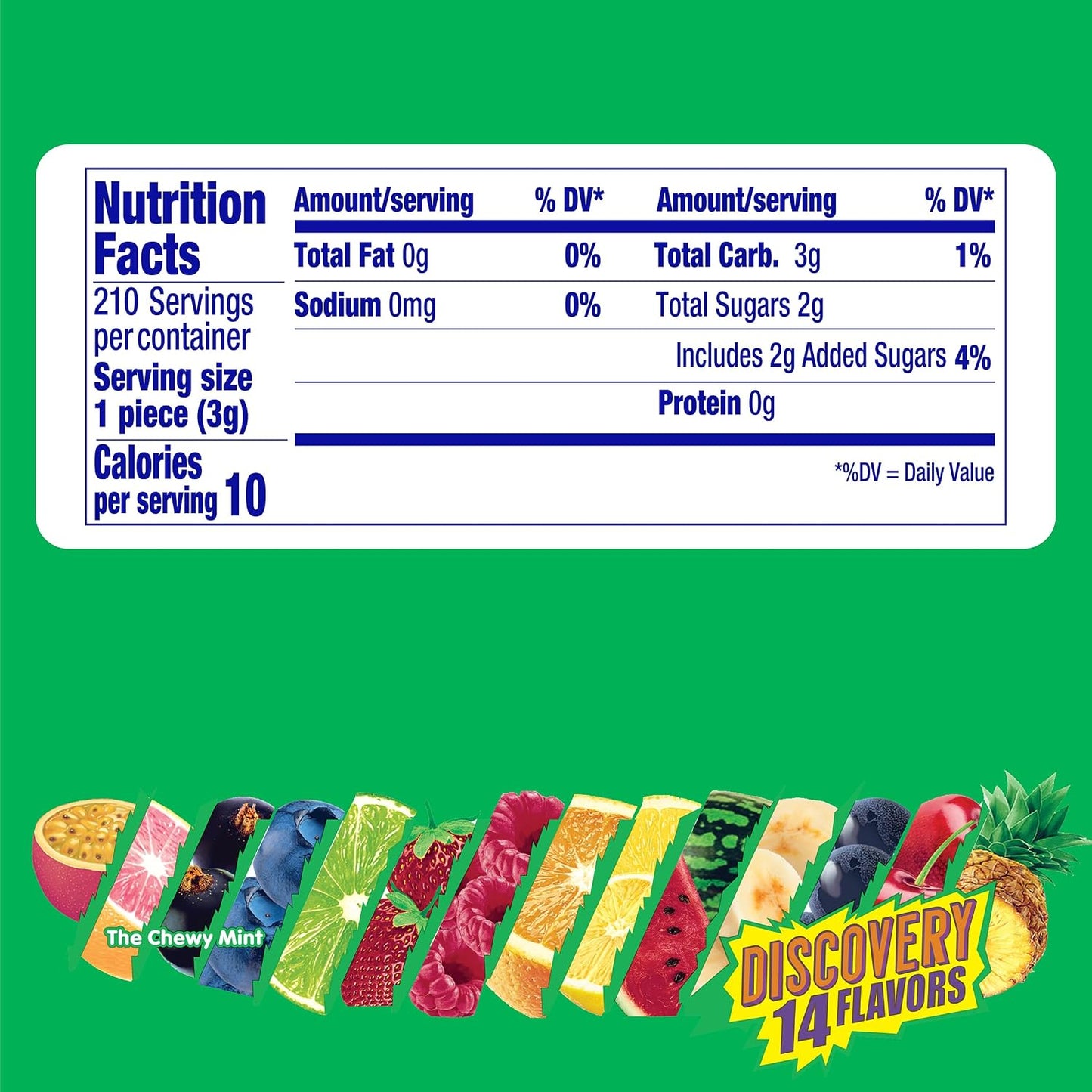 Mentos Chewy Mint Candy Roll, Discovery, 14 Pieces per Roll, 15 Count Pack