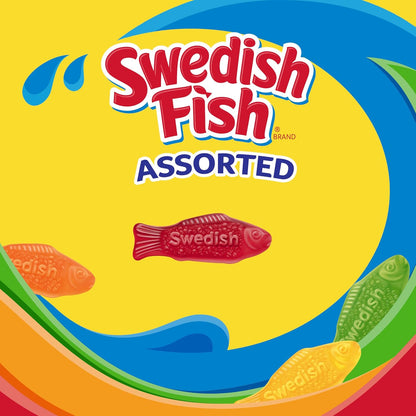 SWEDISH FISH Assorted Soft & Chewy Gummy Candy, Bulk Candy, 5 Lb
